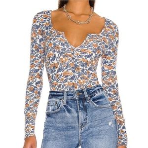 Free People Ciara Waffle Knit Top. Size: M
